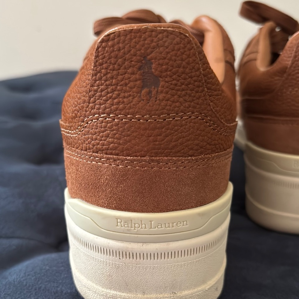 Polo Ralph Lauren Men's Brown Suede Master Sport Court Sneaker - Size: US 11.5 - Picture 10 of 13